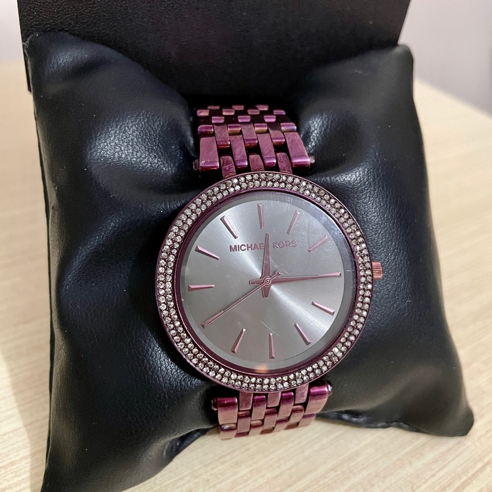 Michael Kors Woman’s ‘Darci’ Plum Watch